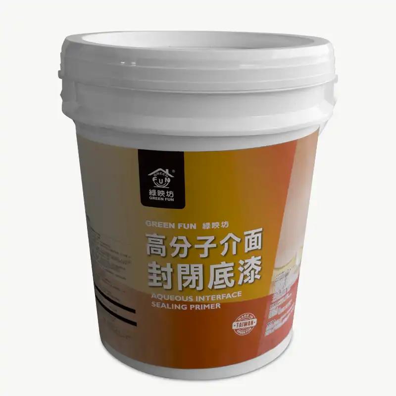 高分子介面封閉底漆包裝，白色塑膠提桶