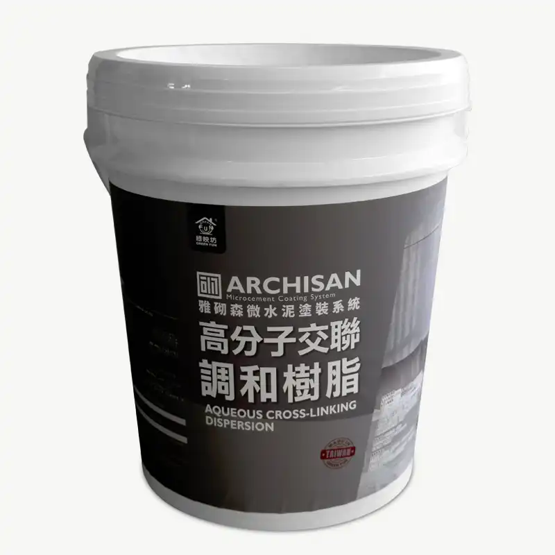 高分子交聯調和樹脂包裝，白色塑膠提桶